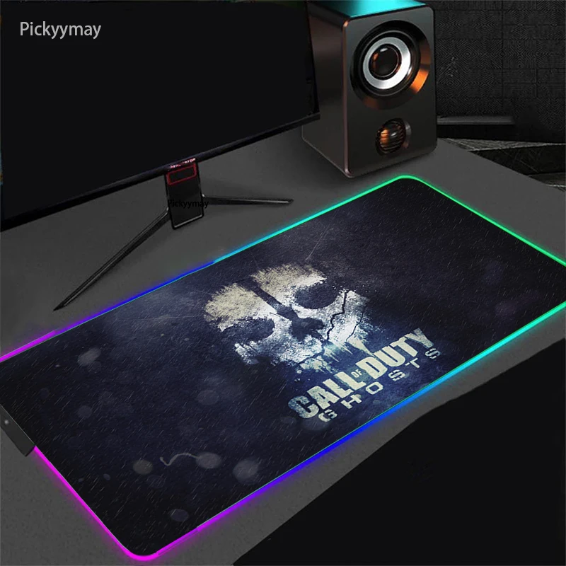 Call Of Duty Larg Mouse Pad Gaming RGB Mousepad Speed Gamer Desk Play Mats LED Mouse Mat Backlight Laptops PC Accessories CSGO