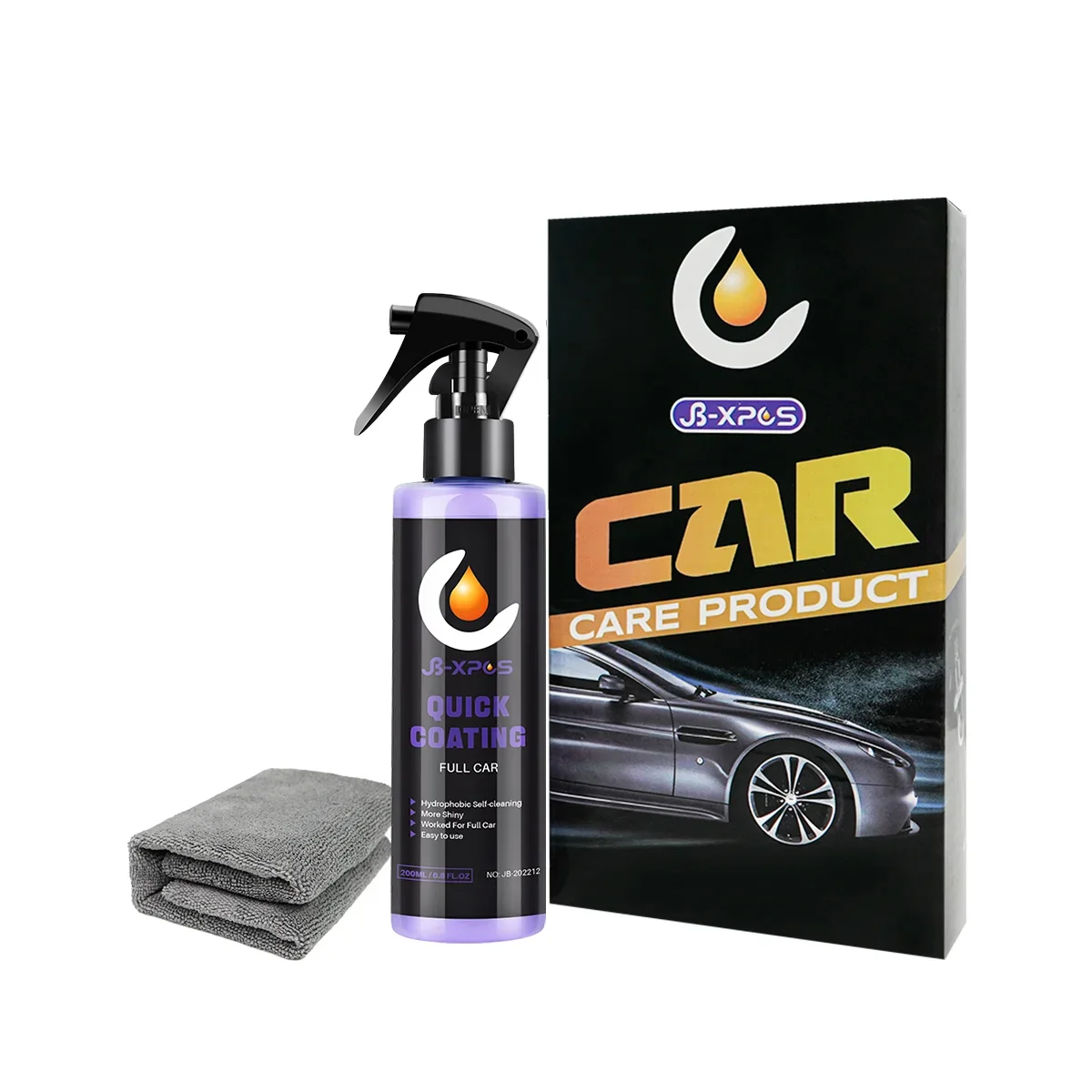 Nano Ceramic Coating Spray Paint Care HydroSlick Intense Gloss Shine Sio2 for Glass&Tires&Wheels Car Care JB-12