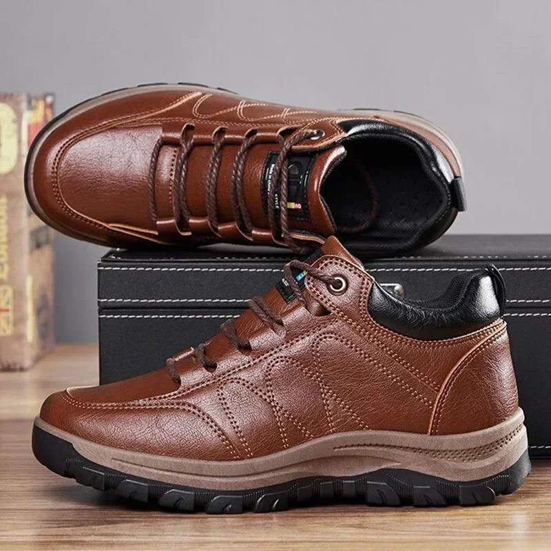 Leather Men Shoes Luxury Brand England Trend Casual Shoes Men Sneakers Italian Breathable Leisure Male Footwear Chaussure Homme