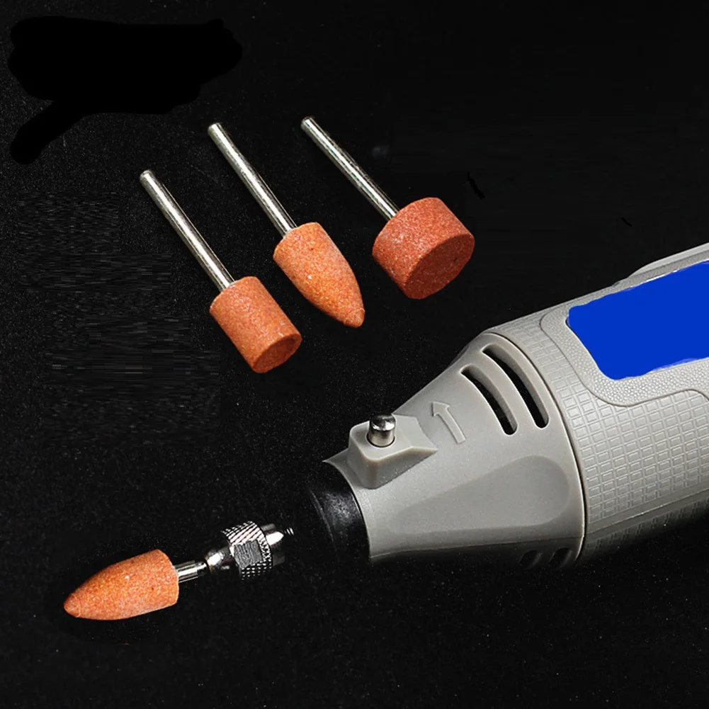 6 Stuks ROTARY TOOL Slijpsteen SET DIY Craft Boren Metaal Staal 9/10/15mm Grote Kleine Cilindrische Slijpkop Wees