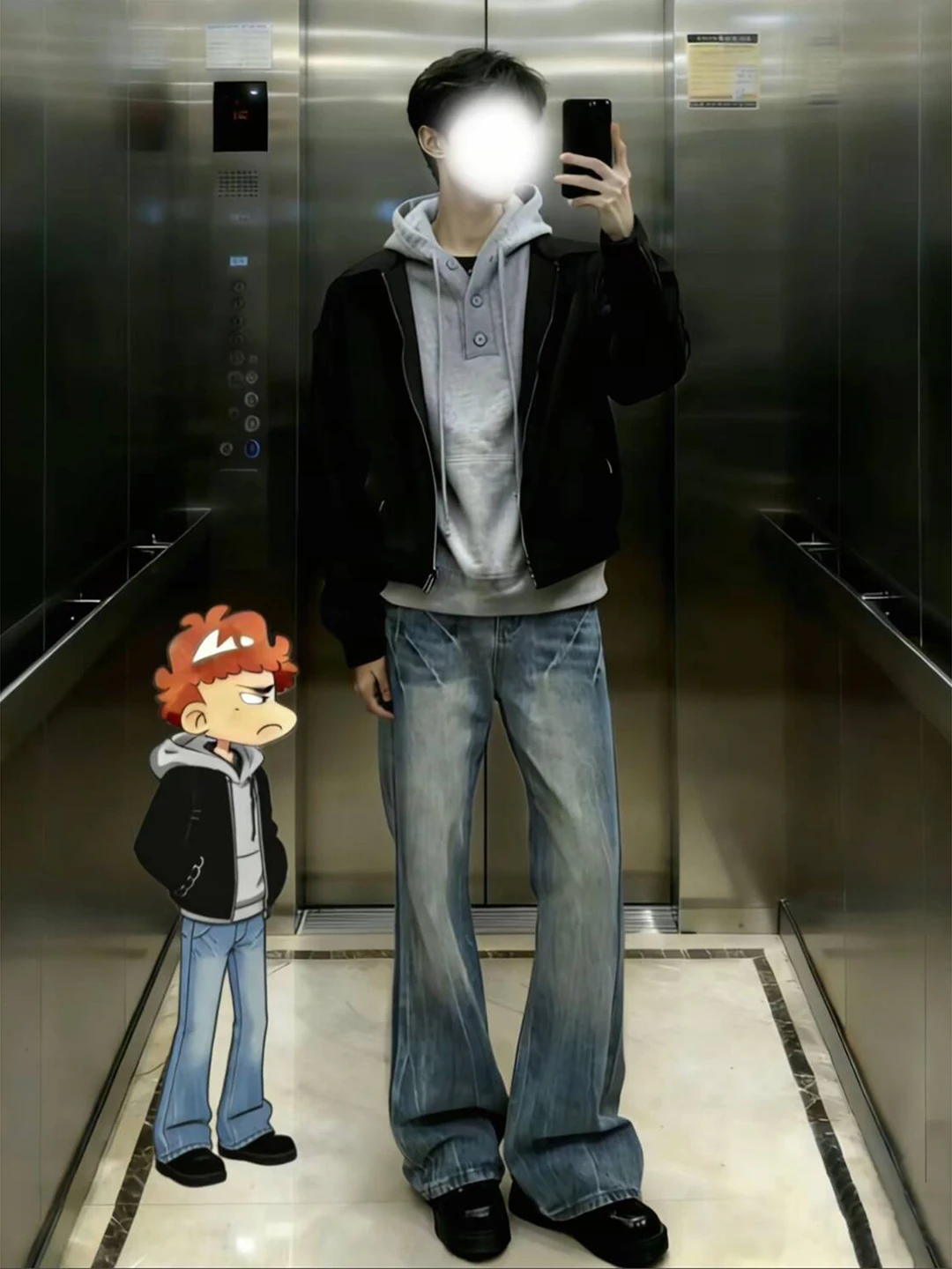 

Мужские джинсы Cleanfit Bootcut с прямым кроем, средней посадкой, зимние, в американском ретро-стиле, на молнии, с эффектом похудения, с принтом в виде молнии