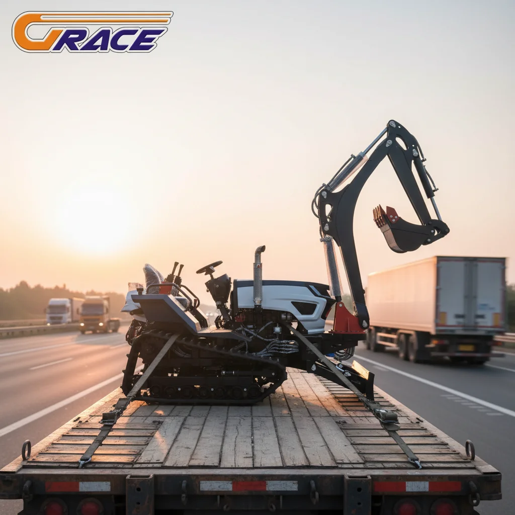 

Diesel Crawler Tractor 35HP Hydraulic System for Farm Plowing Ditching with Excavator & Dozer Attachments