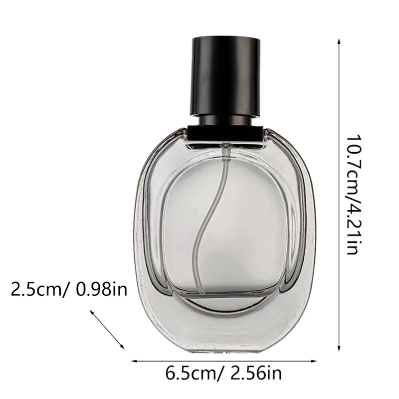 50 ml tragbare Parfüm-Sprühflasche, nachfüllbar, Glas-Spray, leere Flasche anstelle von Reisekosmetik, große Kapazität, Presstyp