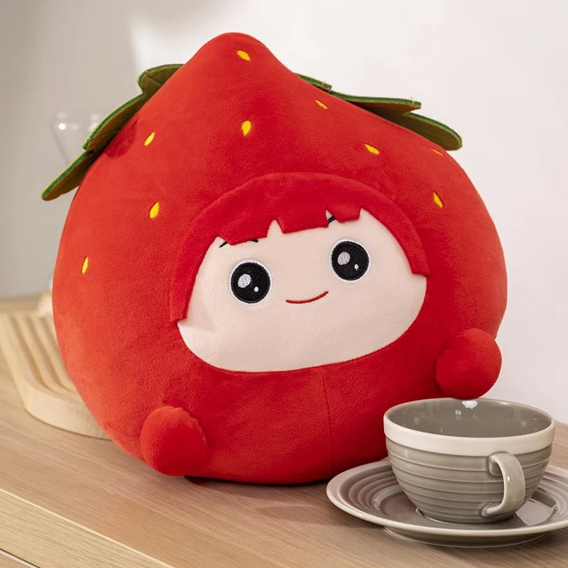 Jouet en peluche ananas fruits ronds de 30CM, poupée d'oreiller de couchage plante mignonne et douce, cadeau d'anniversaire et de noël pour enfants