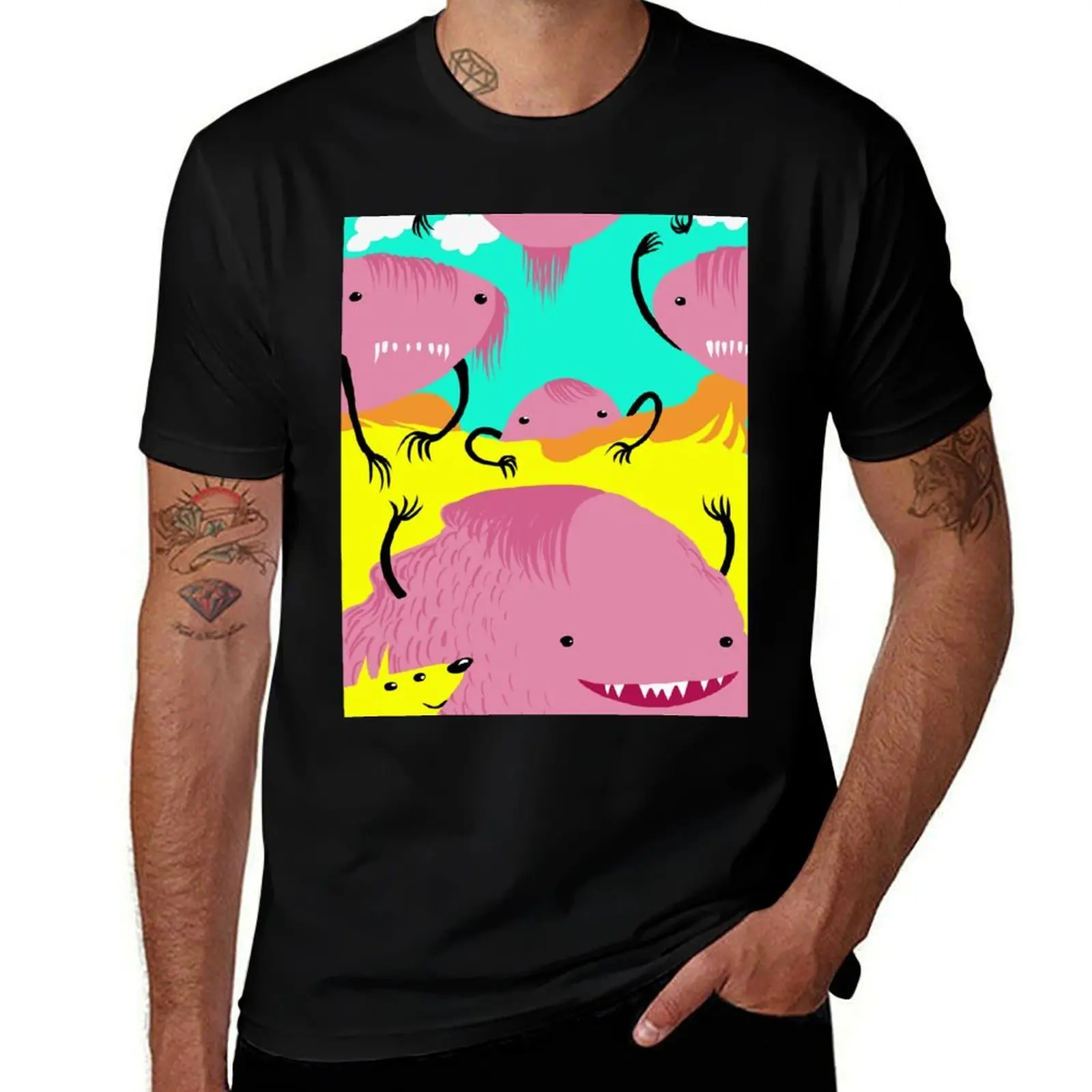 

Cute pink monsters T-Shirt vintage anime shirt graphic t shirt vintage cheap stuff mens big and tall t shirts
