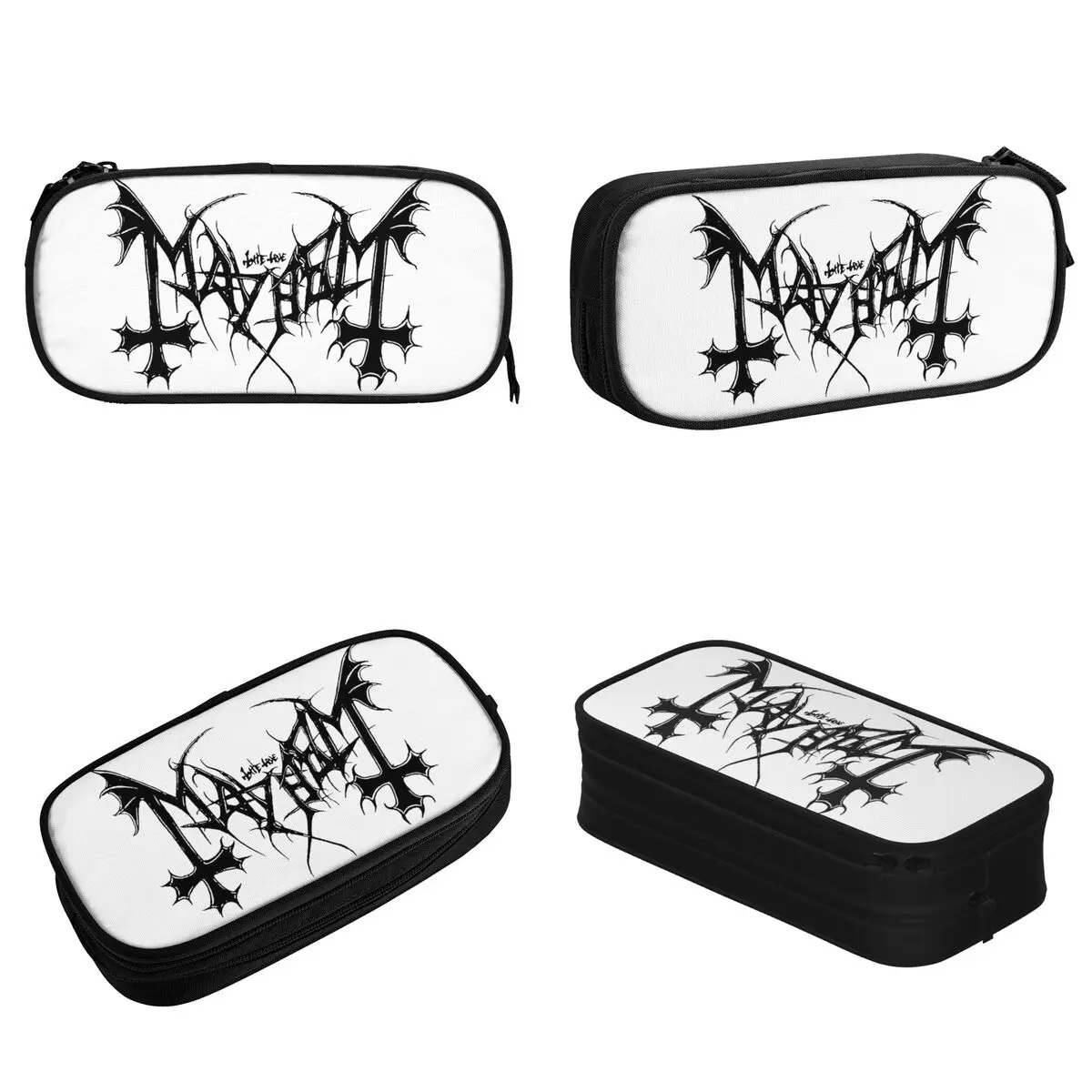 Mayhem Heavy Death Metal Rock Pencil Cases Pencil Box Pen Box Kids Big Capacity Bag School Supplies Gifts Stationery