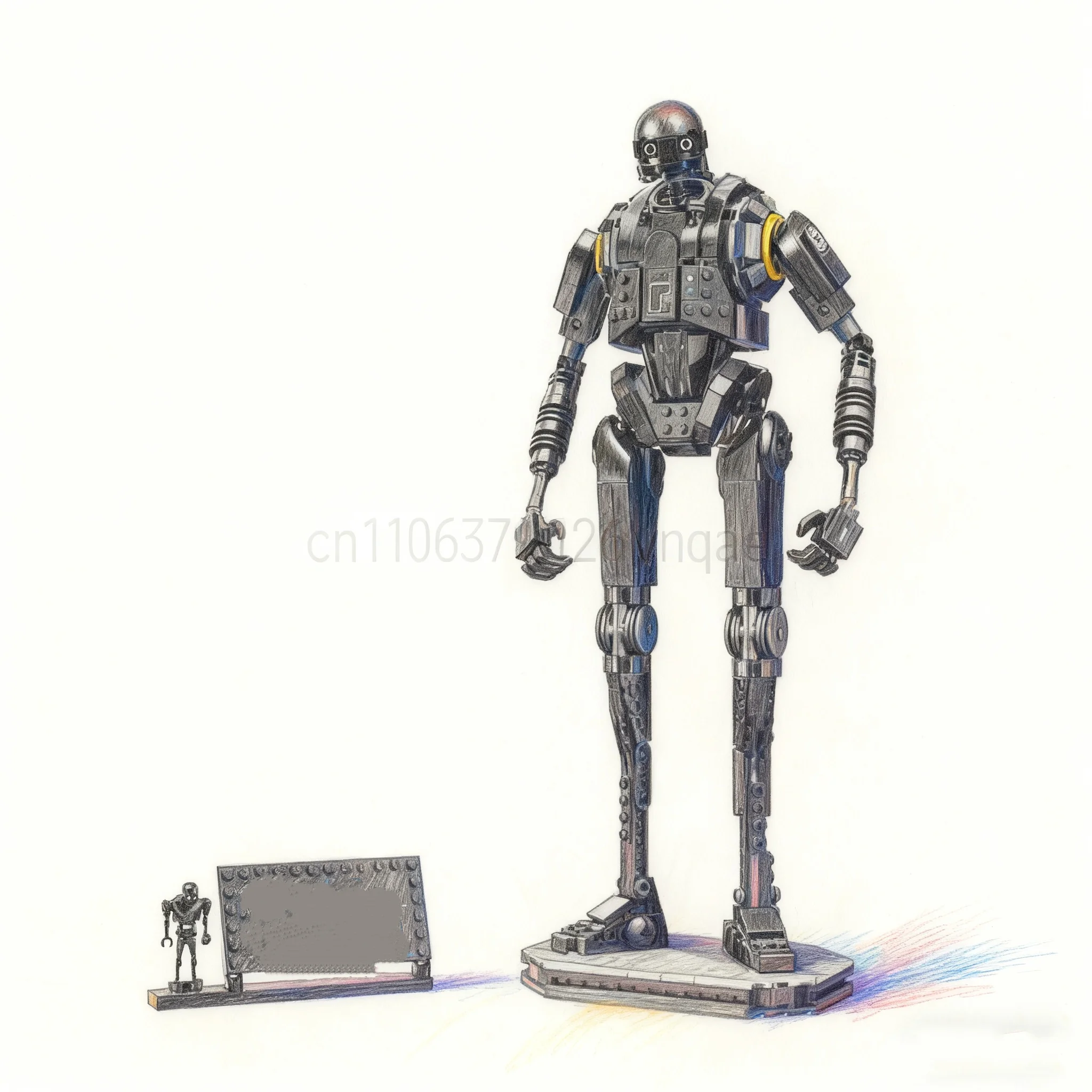 

Safety robot building blocks, creative movie series, DIY, building block assembly, Christmas children's toys