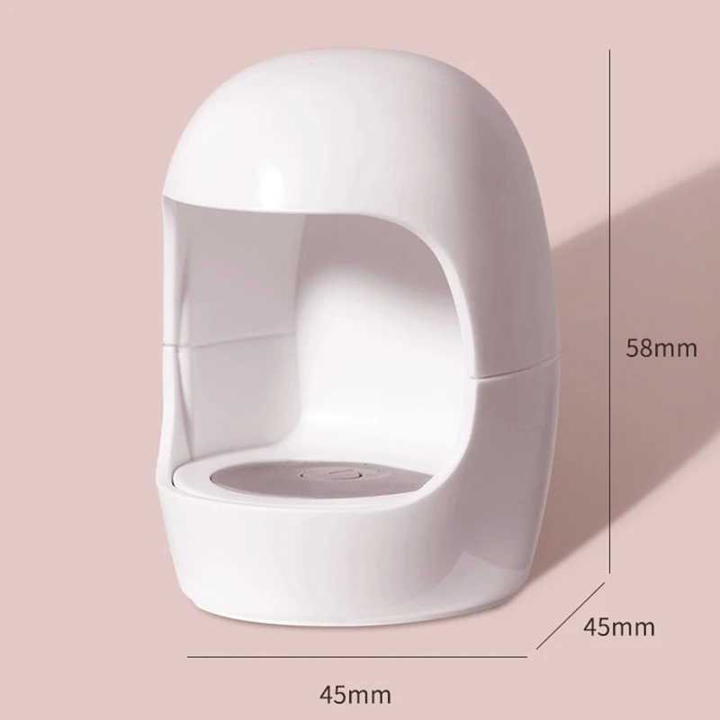 달걀 모양 UV 네일 램프 건조기, 미니 싱글 핑거 에그 광선 요법 기계, 빠른 건조, 휴대용 바니시 경화 매니큐어 도구, 6W