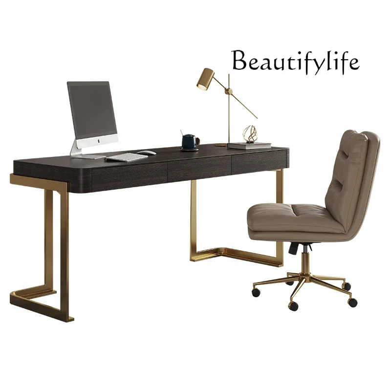 

Nordic medieval solid wood desk minimalist modern home desk