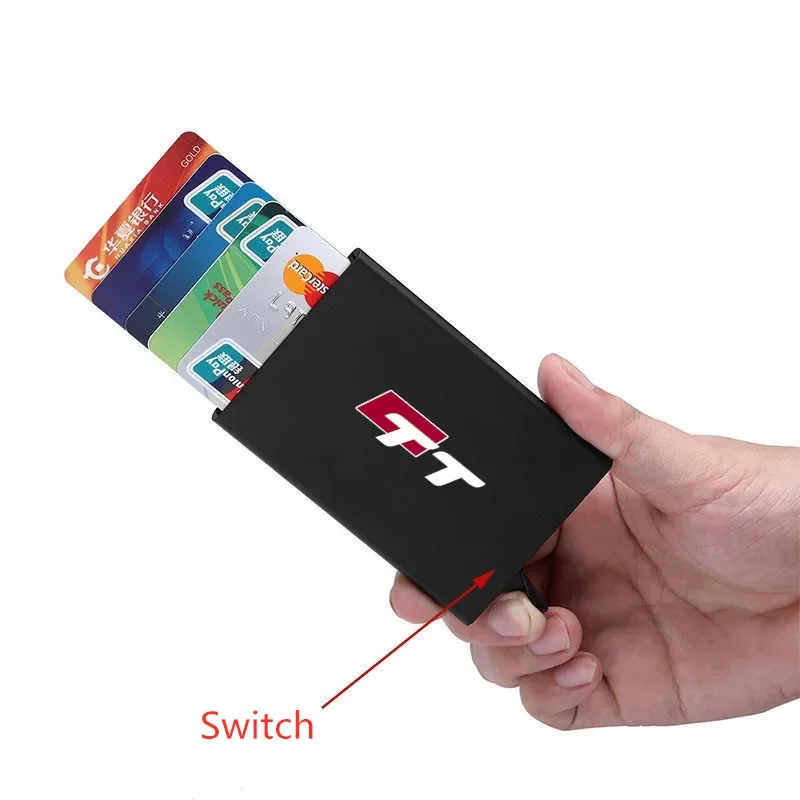 Automatic Metal Anti-theft Smart Wallet ID Card Credit Card Holder for Audi TT 8n 8j 8s mk1 mk2 mk3 Accessories Car Styling