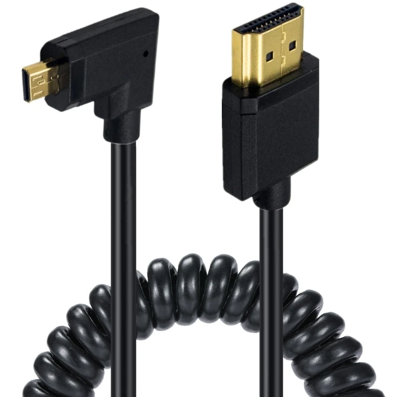 Cavo micro hdmi compatibile HDMI maschio a micro HDMI compatibile HD Cavo ad angolo sinistro destro da 90 gradi 4K60Hz per HDTV