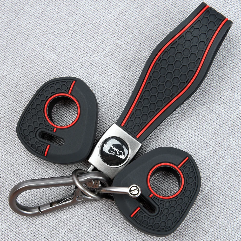 For Honda CB650R CB 650R CB650 R CB600 CB800 CB1300 CBR600RR CBR900RR CBR1000RR CBR954RR Remote Key Case With Carabiner Textured