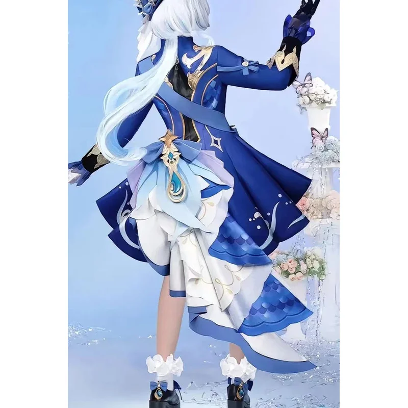 dd54Game Genshin Impact Cosplay Costumes Fontaine Furina Focalors COS Hat Wig Shorts Uniform Carnival Christmas Party Women's Su