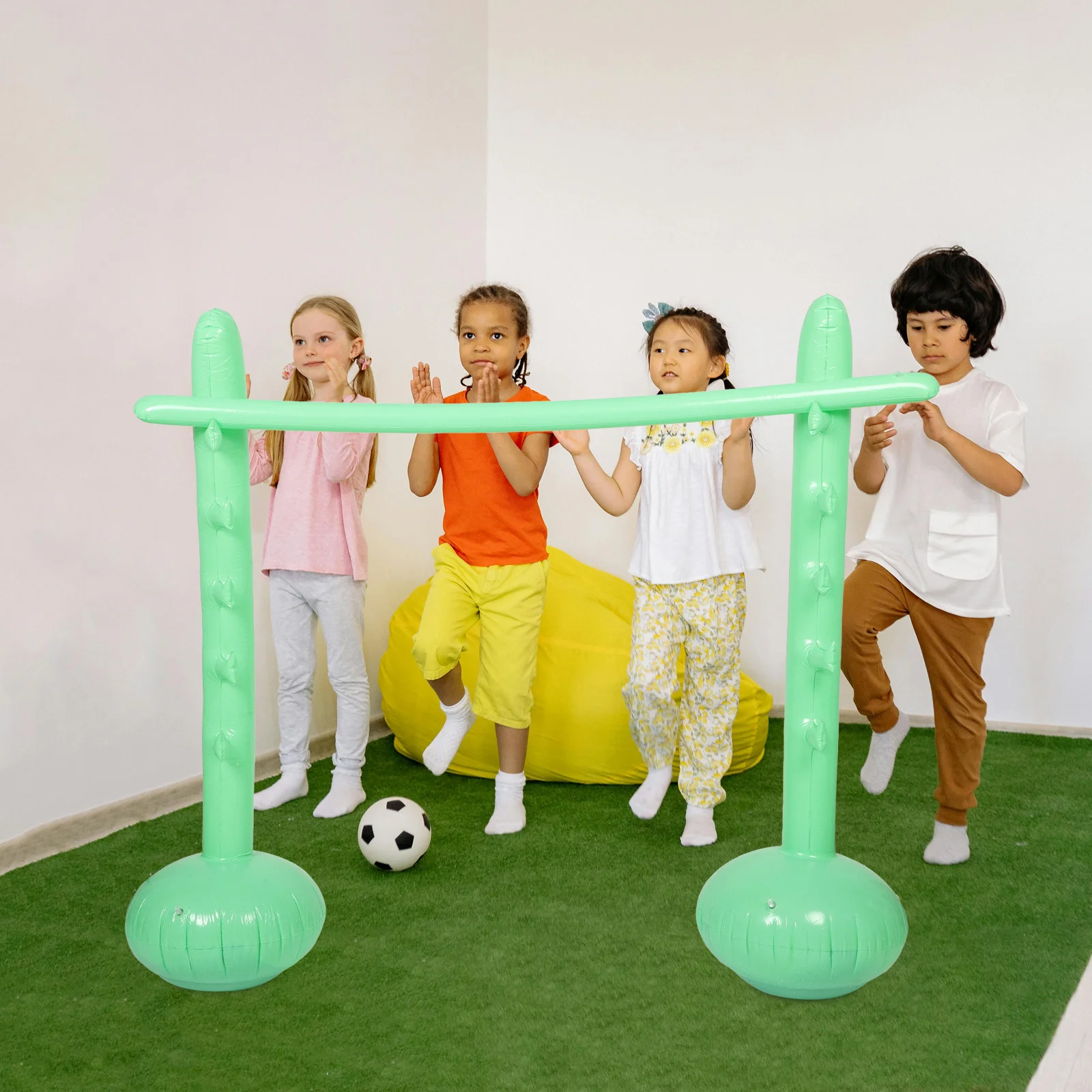 Opblaasbare springpaal Game Stick verstelbaar voor kinderen volwassenen Outdoor Carnaval Strand Achtertuin Party Games Opblaasbaar feest