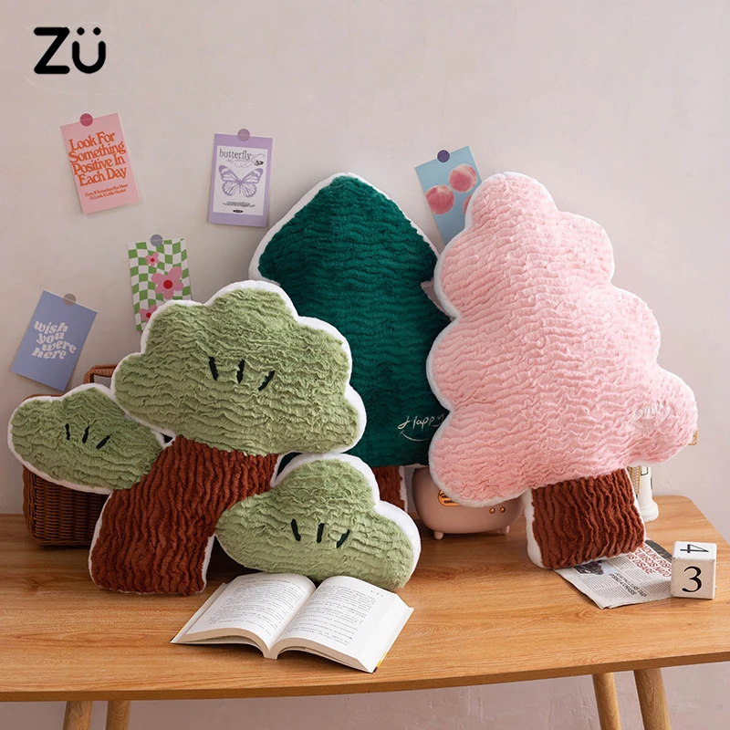 Forest Plant Pine Tree Fir Plush Pillows Christmas Trees Stuffed Toy Boy Girl Bedroom Home Furnishing Cushions Xmas Decor Gift