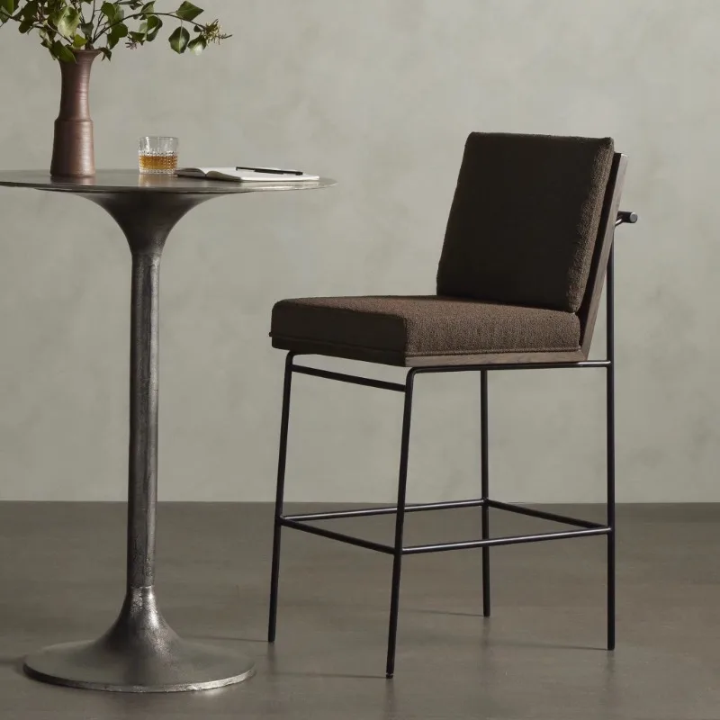 

Modern Single High Chairs Minimalist Relax Industrial Backrest Bar Chairs Reception Ergonomic Sillas De Bar Trendy Furniture