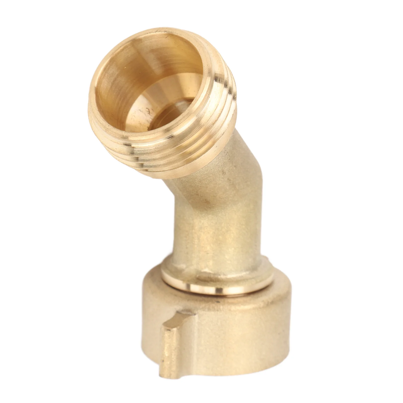 

45 Degree Water Hose Elbow 3/4inch Threads Brass Construction Garden Hose Elbow Adapter for RV Motorhome Trailer Marine