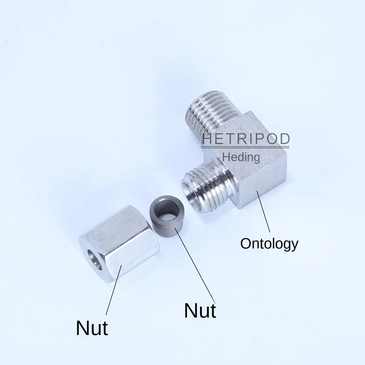 SUS 304 Stainless Steel Hydraulic Transition Fittings Ferrule Seal Terminal Fittings End Fittings 6mm 8 10 12 1/8 1/4