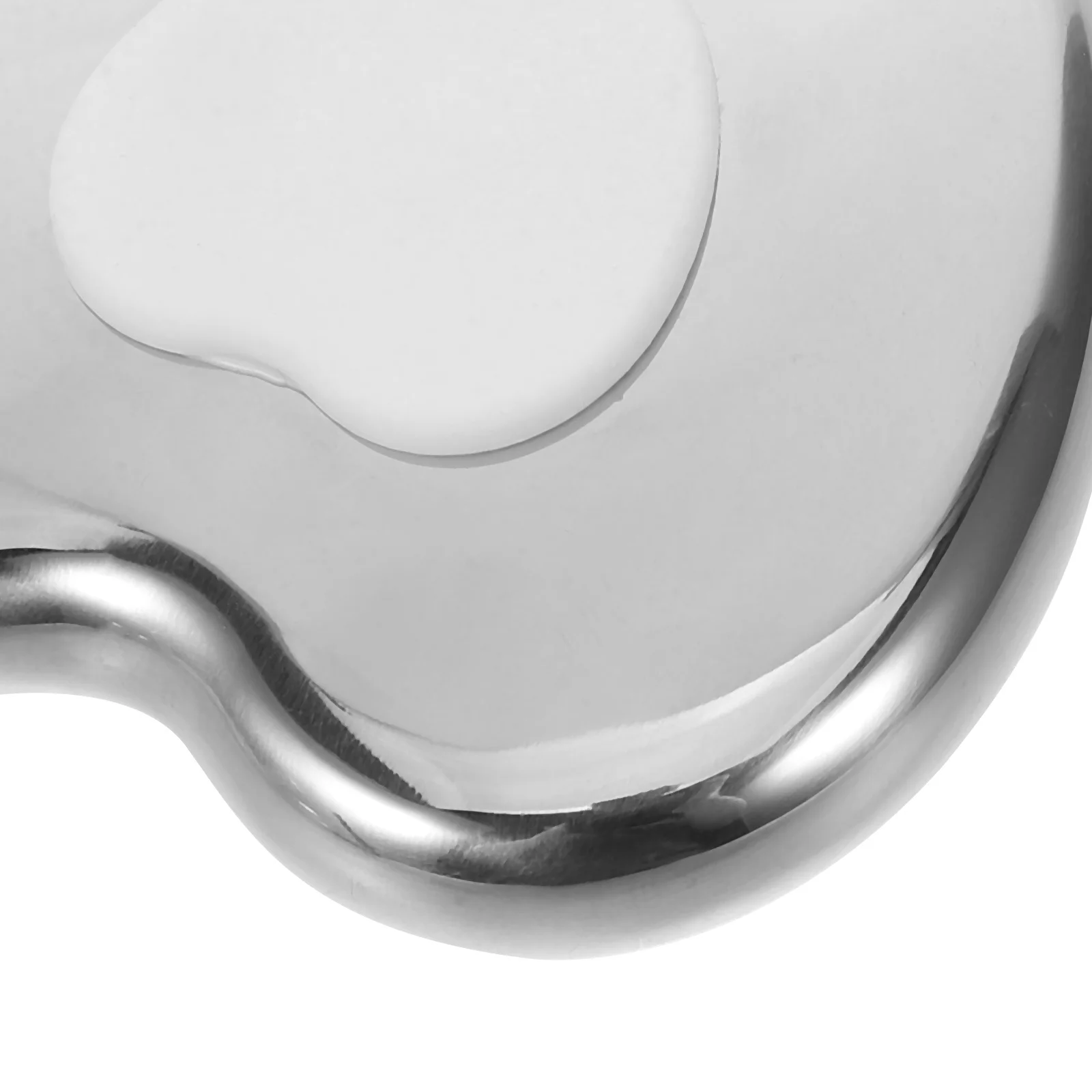 Stainless Steel Guasha Facial Massager Apple Shape Ergonomic Design Portable Face Scraping Board for Puffiness Reduction and