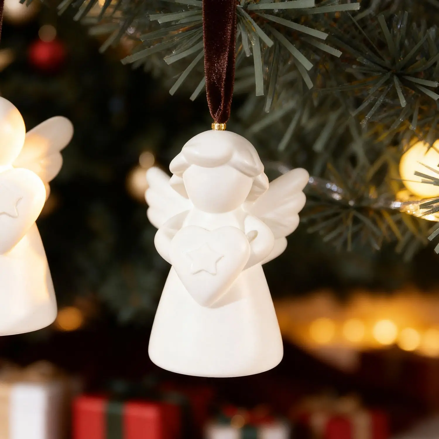 3D Wings Cute Angel Statue Decoration Gypsum Candle Silicone Mold DIY Girl Shape Aromatherapy Home Decoration Hanging Mold view 5