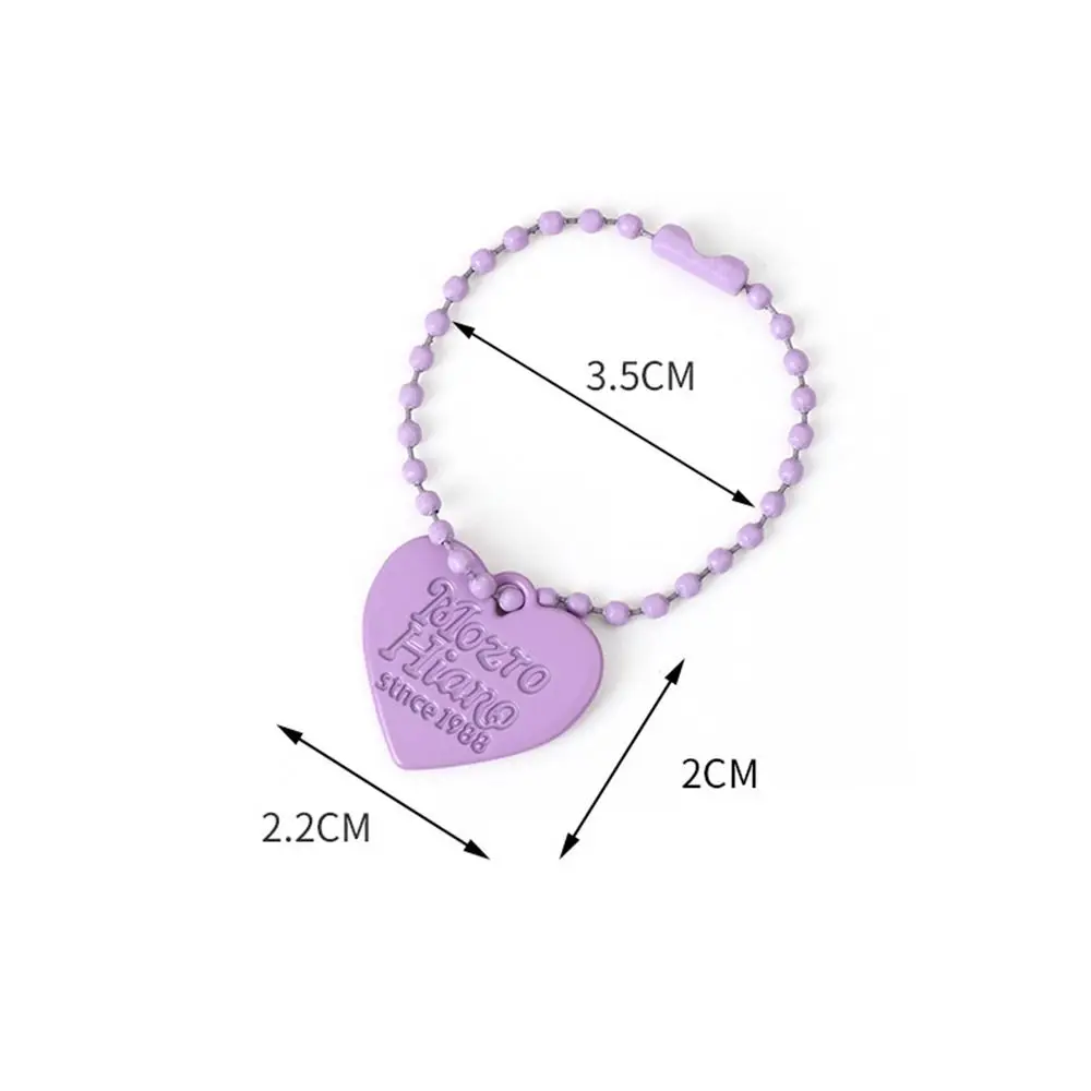 Durable Colorful Heart Keychain Y2K Creative Love Pendant Keyring Candy Color Sweet Bag Key Chain