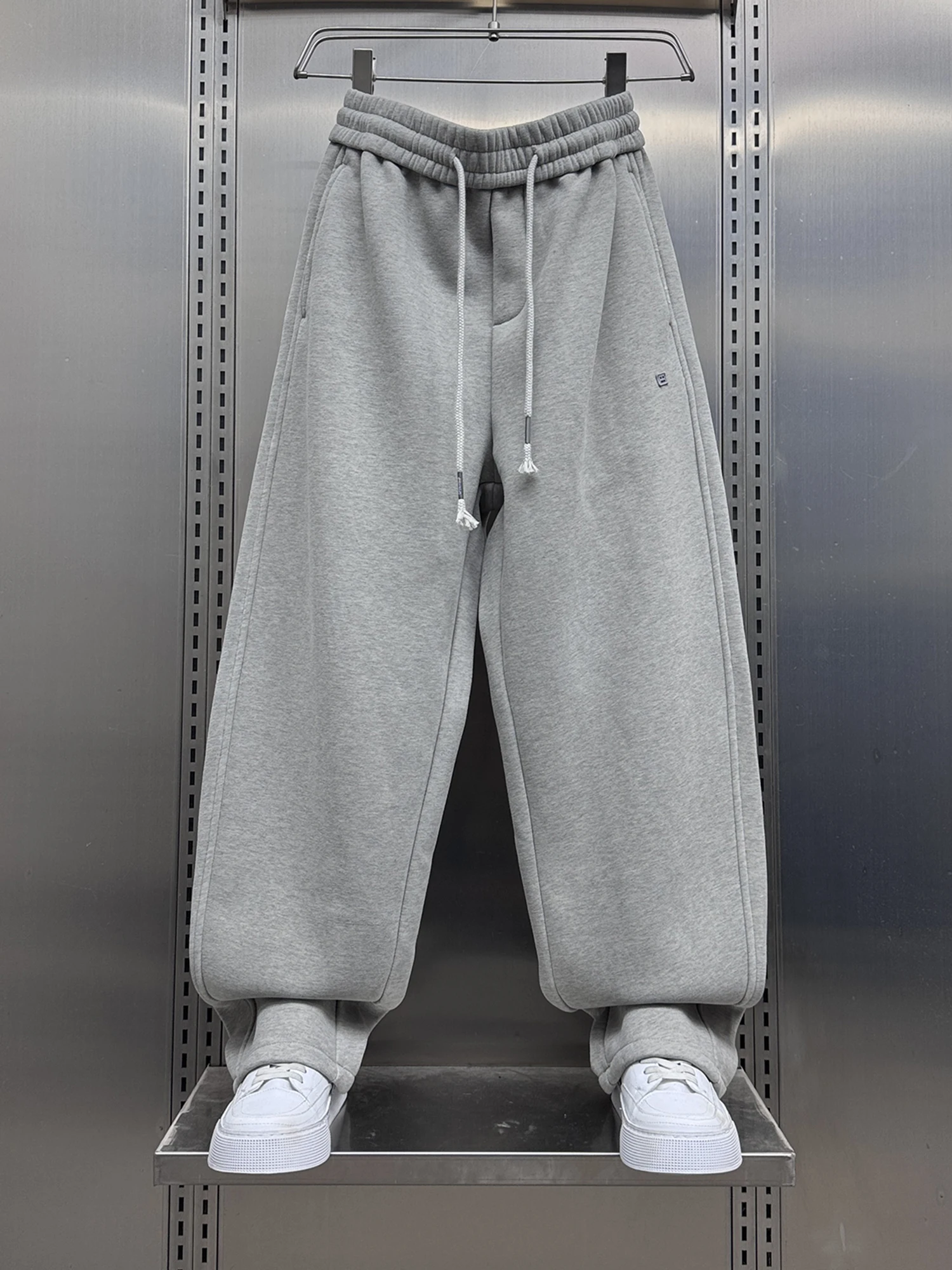 

Casual Fce Lined Straight Leg Men's Sweatpants Autumn Winter New Sle Simple Sle Loose Fit Spor Trousers for Youth