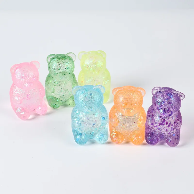 Transparent Bear Squeeze Toy, Deformable, Decompress Toy for Students Workers