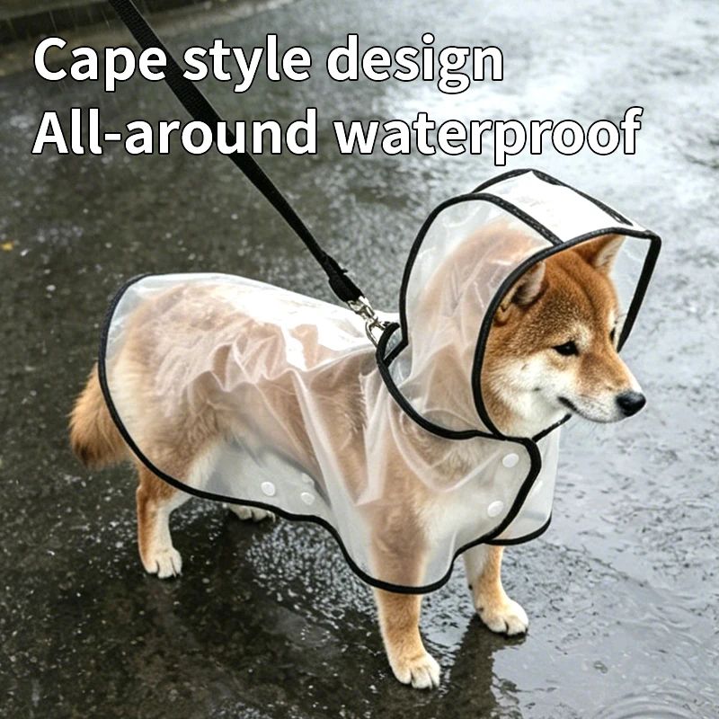 

Transparent Waterproof Dog Raincoat, Raincoat for Small and Medium-Sized Dogs, Teddy and Bichon Frise Dog for Rainy Days Walking