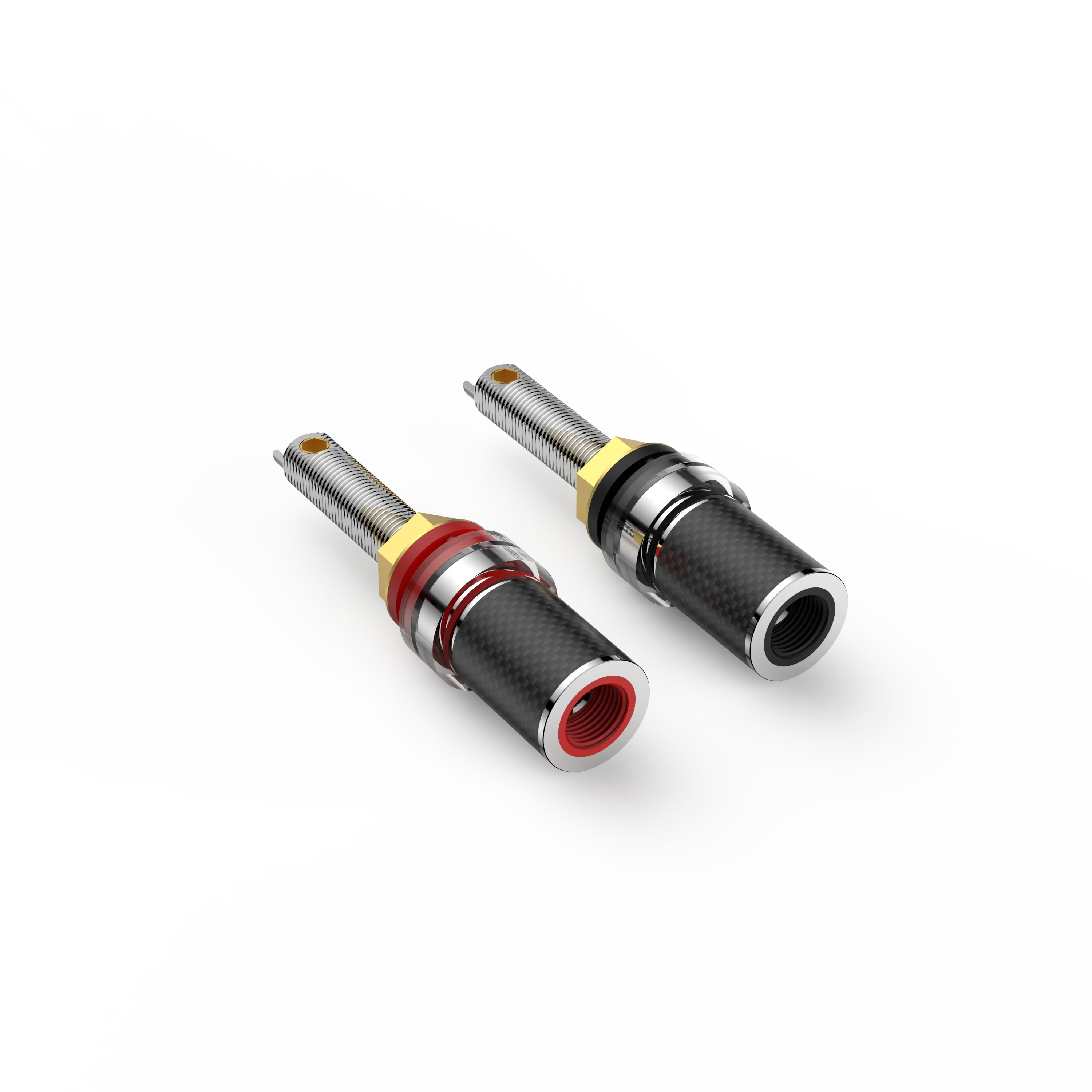 4 ชิ้น Viborg BP614R ทองแดงบริสุทธิ์โรเดียมชุบลําโพง Terminal Binding Post