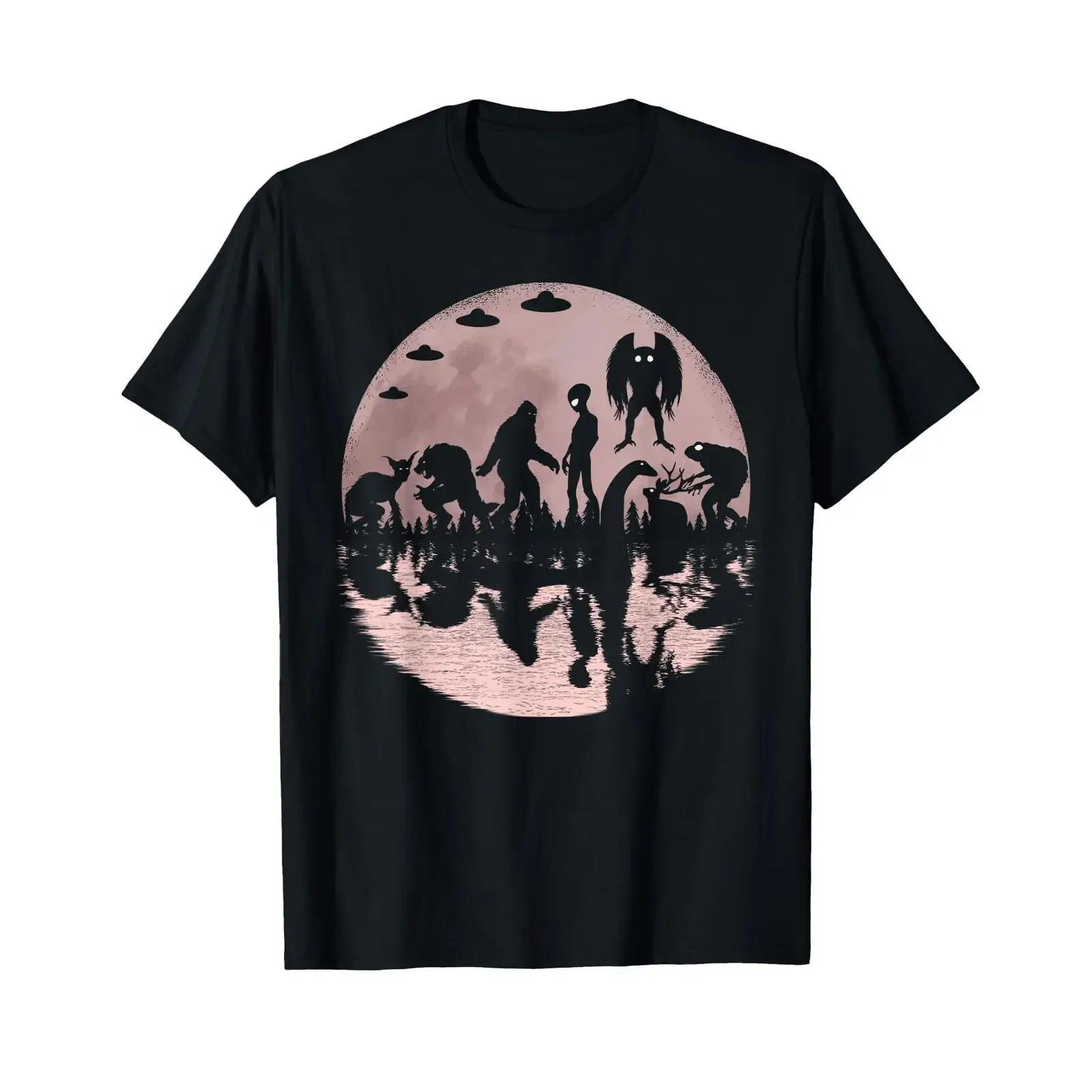 Cryptid Bigfoot Loch Ness Monster Mothman And Other Cryptids T Shirt vintage Washed streetwear homme Unisex fashion Comfortable