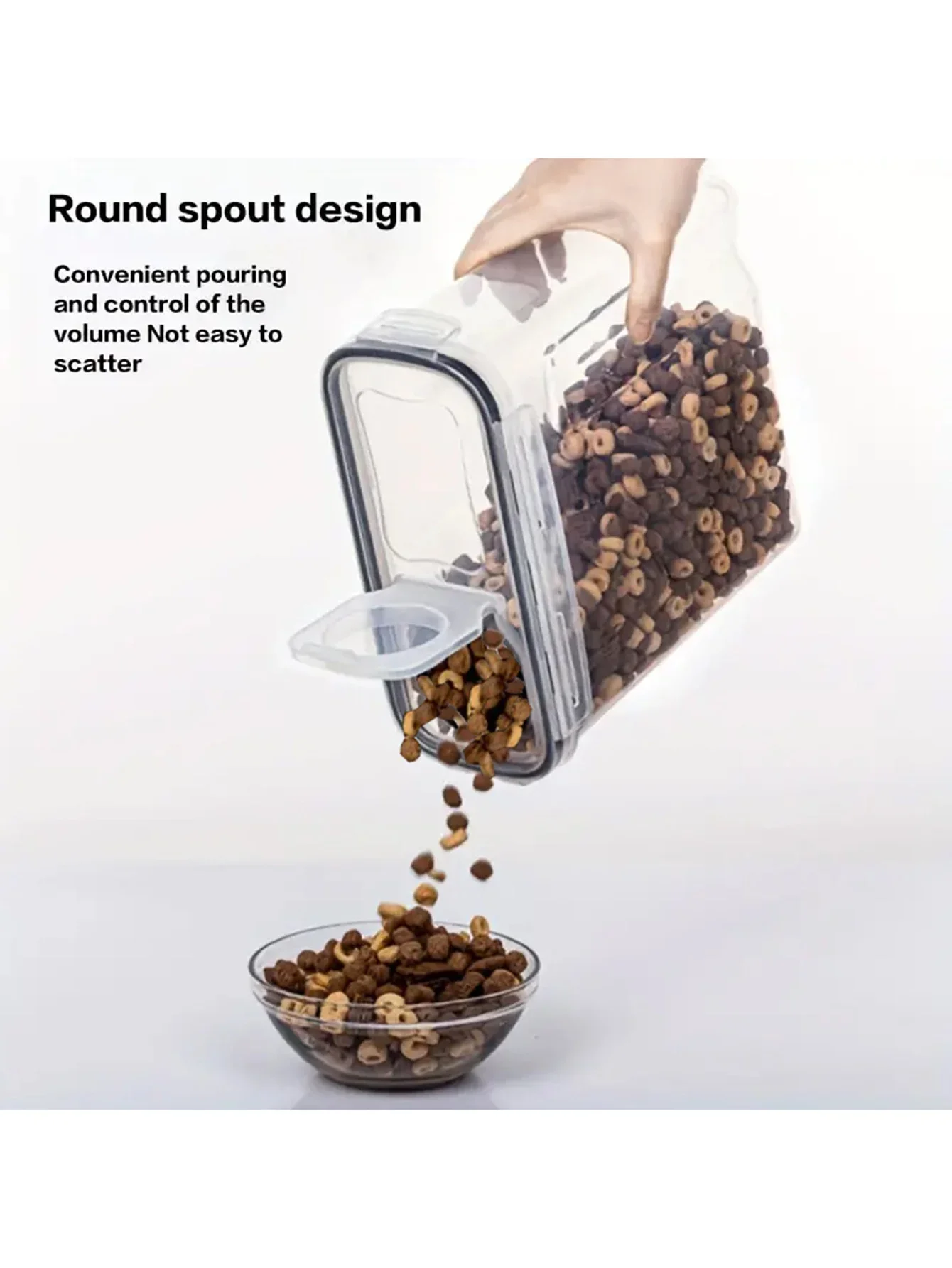 8 ชิ้น 2.5 ลิตรภาชนะเก็บอาหารปิดพร้อมฝาปิด, พลาสติกปลอดสาร BPA ห้องเก็บของในครัวองค์กรและการจัดเก็บ, กระป๋องอาหารแห้ง