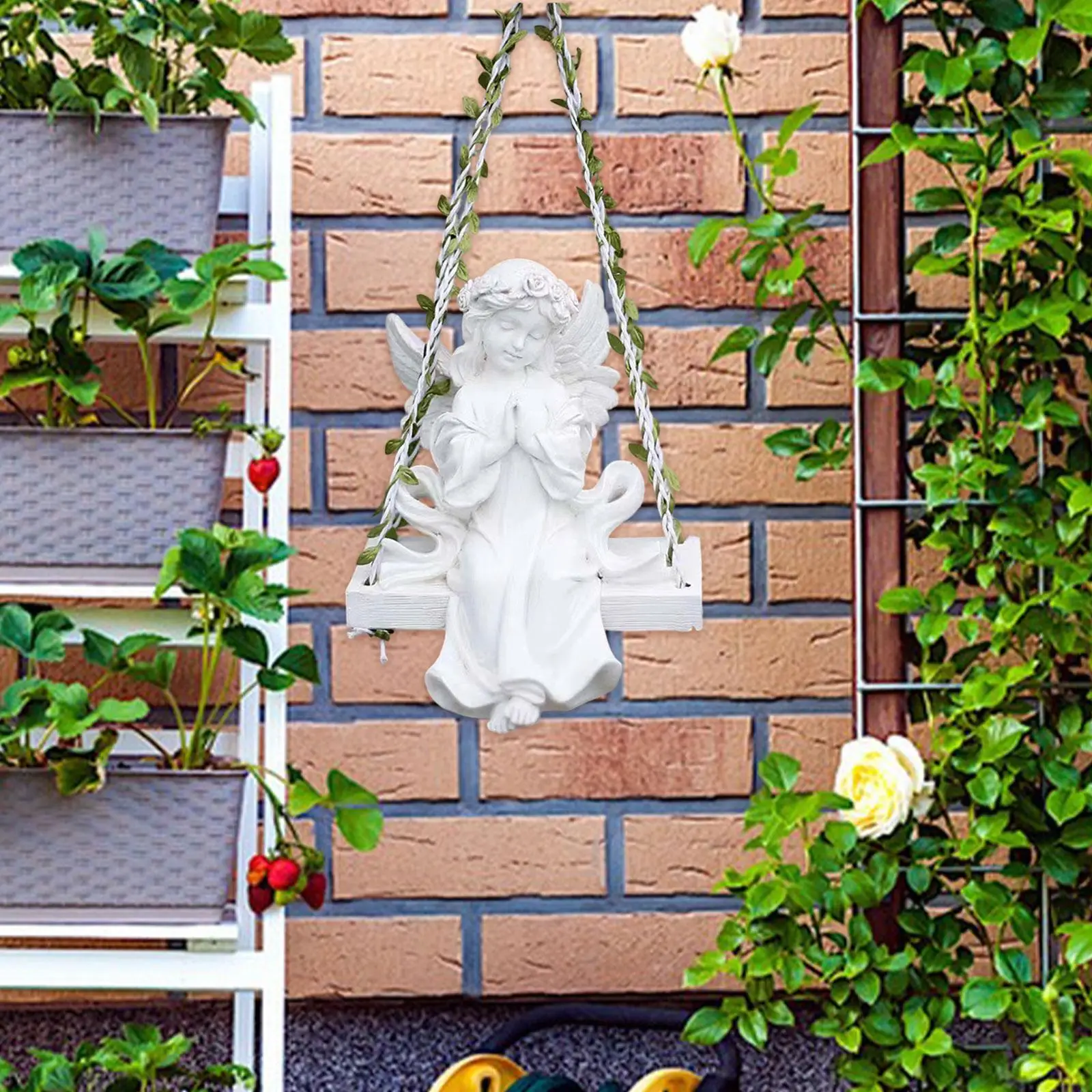 

Garden Resin Decoration Outdoor Hanging Gift Accessories Swing Decorative Creative Figurine for Yard Outside Patio Backyard Lawn