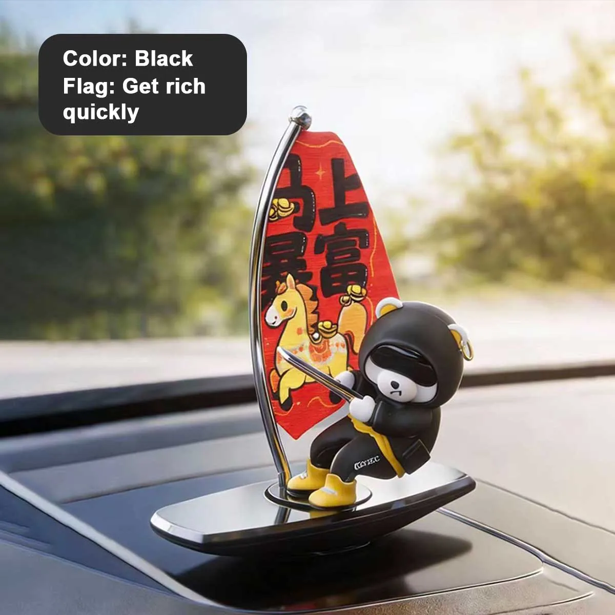 1 Stück Auto-Schaukelbär als Kreatives Ornament für die Mittelkonsole, Auto-Zubehör – Detail 4