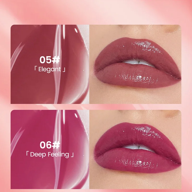 Qibest-brillo de labios de espejo brillante, resistente al agua, hidratante, brillo de labios duradero, tinte de lápiz labial líquido, cosméticos, 8 colores