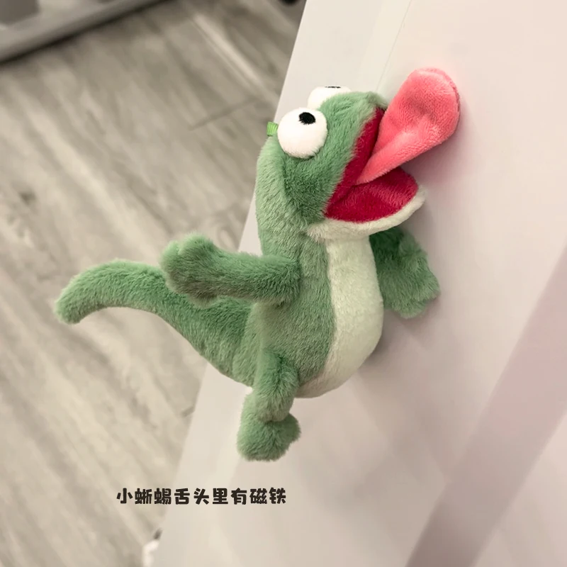 1pc Sound Producing Stuffed Animal Toy Abstract Lizard Bee Ladybug Plush Doll Stress-Relief Desk Ornament Hanging Charm Keychain