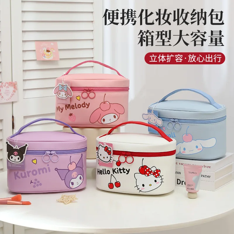 

Косметичка Hello Kitty Kuromi Melody Cinnamoroll, большая вместительная водонепроницаемая косметичка, дорожная сумка для хранения, сумка для туалетных принадлежностей