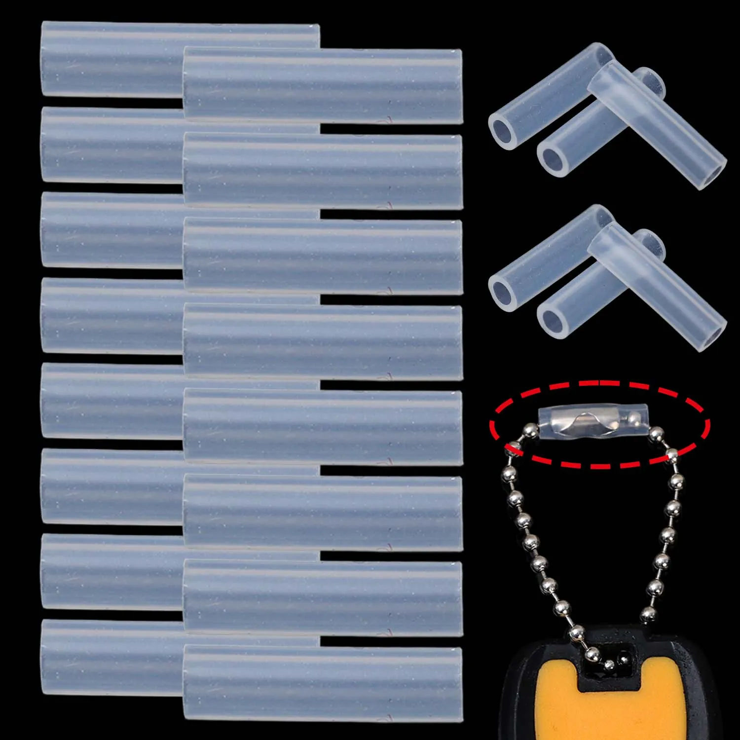 50 قطعة سلسلة المفاتيح الاكريليك مكافحة فقدان حامي غطاء صور بطاقة سلسلة قطرة قبل تنوعا مجوهرات الأزياء Accory لفصل الشتاء #3