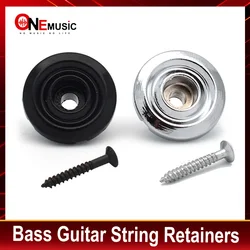 4set Round Electric Bass Guitar String Retainers Tree Black Chrome for choose