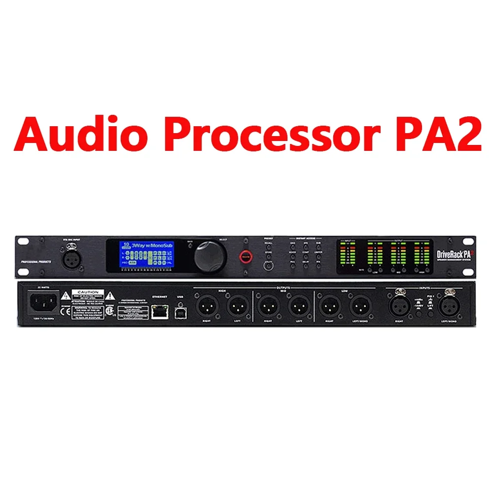 Professional audio processor PA2 2 input 6 output speaker audio processor original software professional audio driver rack  PA2