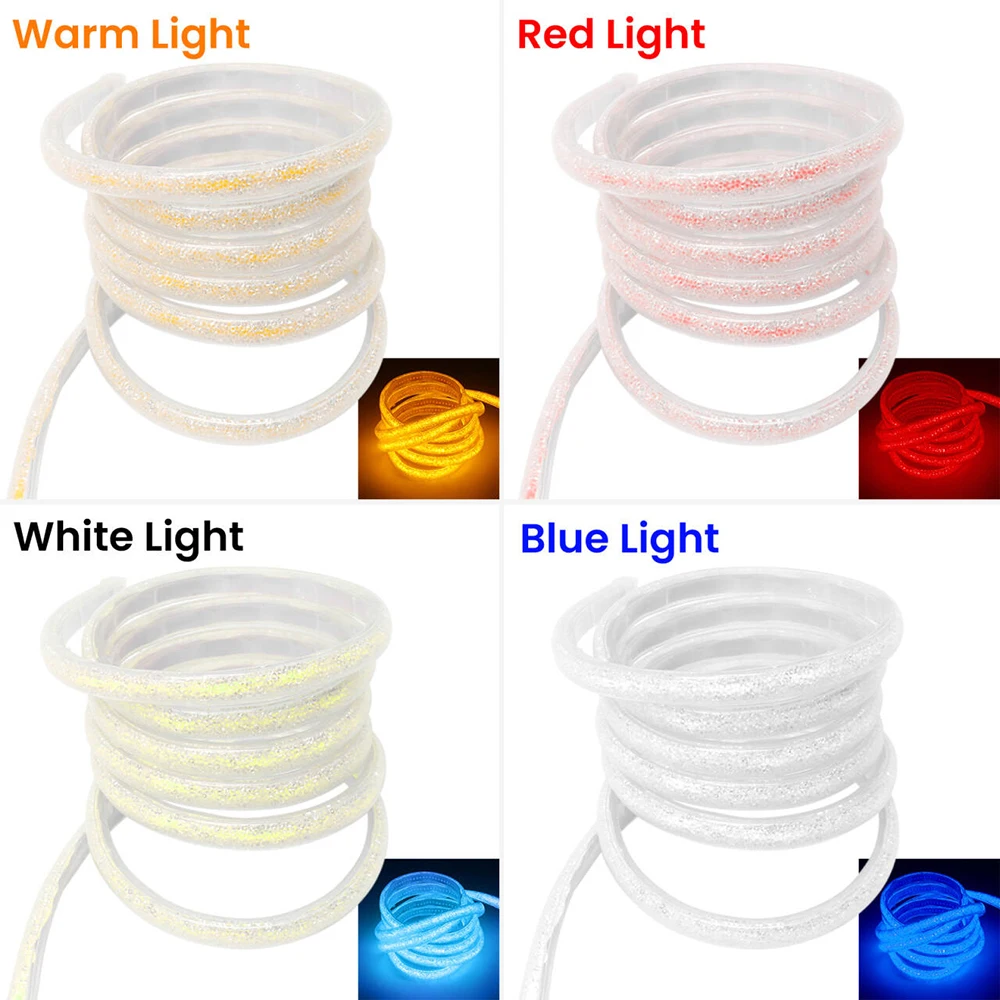 COB 220V LED Neon Strip Light Sky Bar Rooftop Lounge Evening Perimeter Ambience Crystal Decor 15M 0.5M 288 LEDs EU UK Power Plug