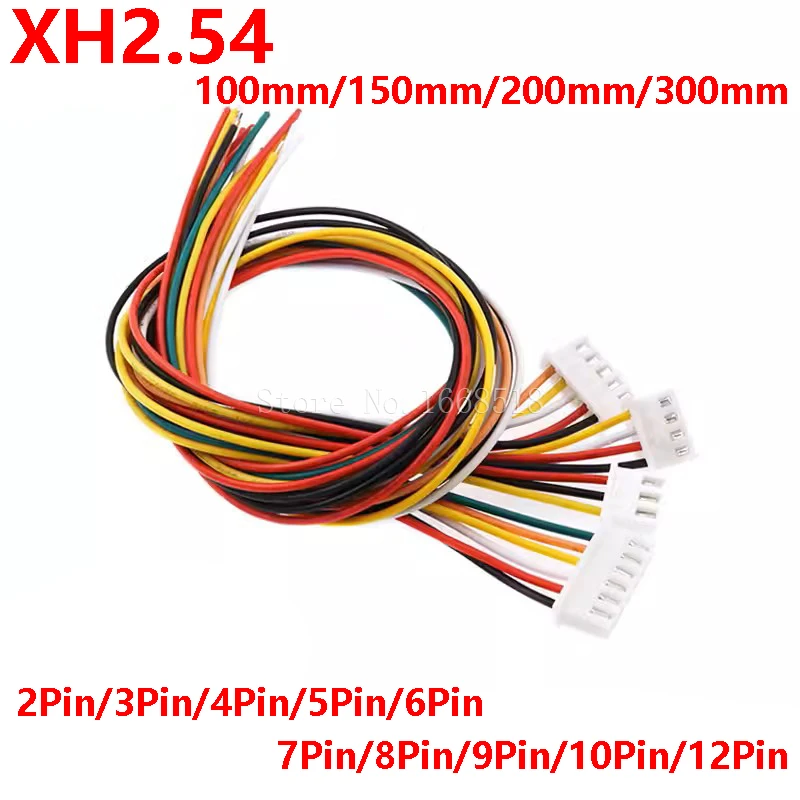 ピッチオスとメスのプラグプラグ,ケーブルコネクタ26awg,Jst,xh2.54,xh,2.54mm, 10cm, 15cm, 20cm, 2ピン,3ピン,4ピン5ピン、6ピン、10個