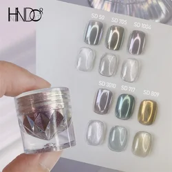 HNDO 0.5g 3D Cat Eye Magnetic Powder Glitter Nail Art Chrome Mirror Effect for Gel Polish Manicure Design Pigment Rubbing Dust