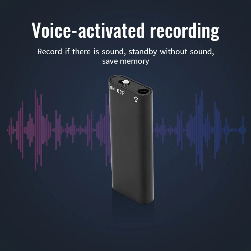 8GB Ultra-Thin Mini Voice Recorder Digtal Professional Sound Activated Dictaphone Noise Reduce Record encrypt documen MP3 Player