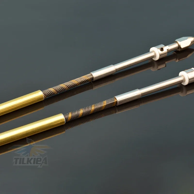 6.35 مللي متر 1/4 ''المرنة كابل + 6.35 مللي متر الدعامة رمح أنبوب النحاس الأنابيب البلاستيكية محرك الكلب الدعامة الجوز طوقا/مجموعة ل RC قارب الغاز