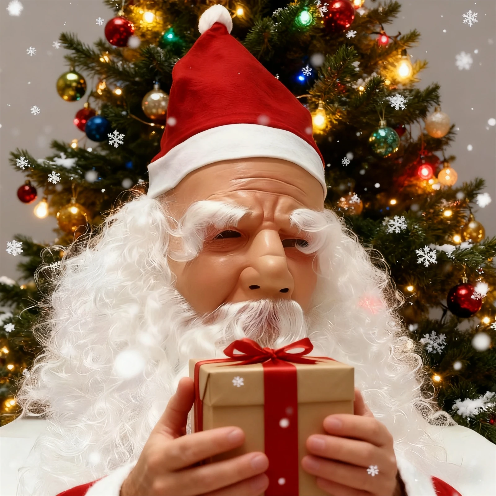 

Маска Санта-Клауса, белая бородатая маска старика, рождественская вечеринка, ролевая игра, гарнитура Санта-Клауса, вечерние ролевые игры, маска