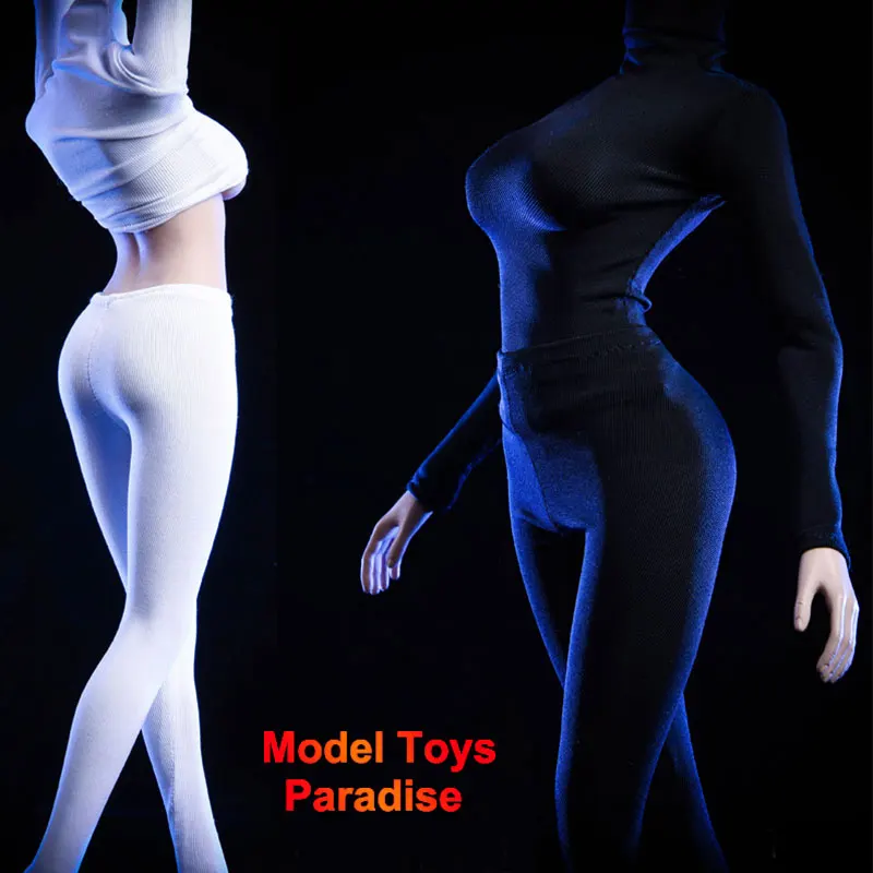 VSTOYS 18XG24 1/12 Women Soldier Sport Tight Clothes Gym Jogging Slim Pants High Waist Long Sleeve Top Fit 6inch Action Figure