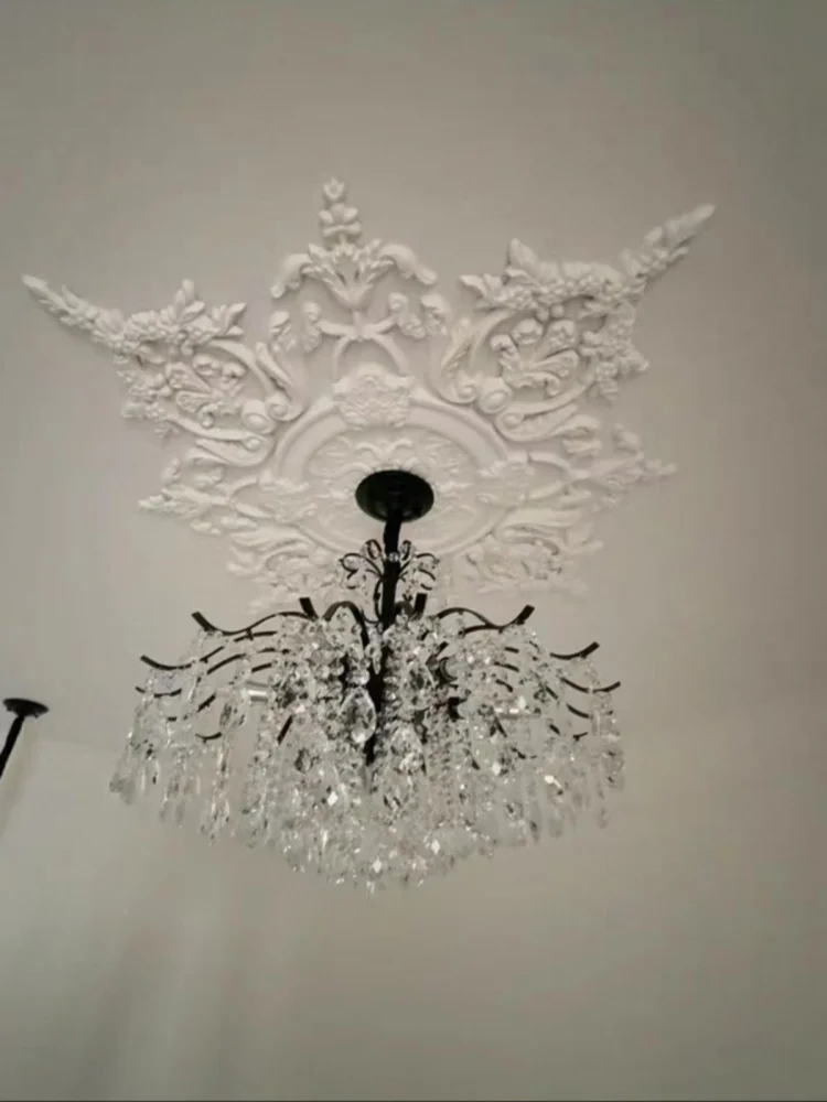 

2025 New French Antique Style Bedroom Lamp Dining Room Crystal Lamp Simple Retro Style Living Room Main Pendant Light