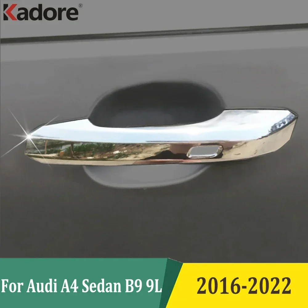 

Для Audi A4 седан B9 9L 2016 2017 2018 2019 2020 2021 2022 хромированная боковая дверная ручка, накладки, автомобильный гарнир, внешние аксессуары