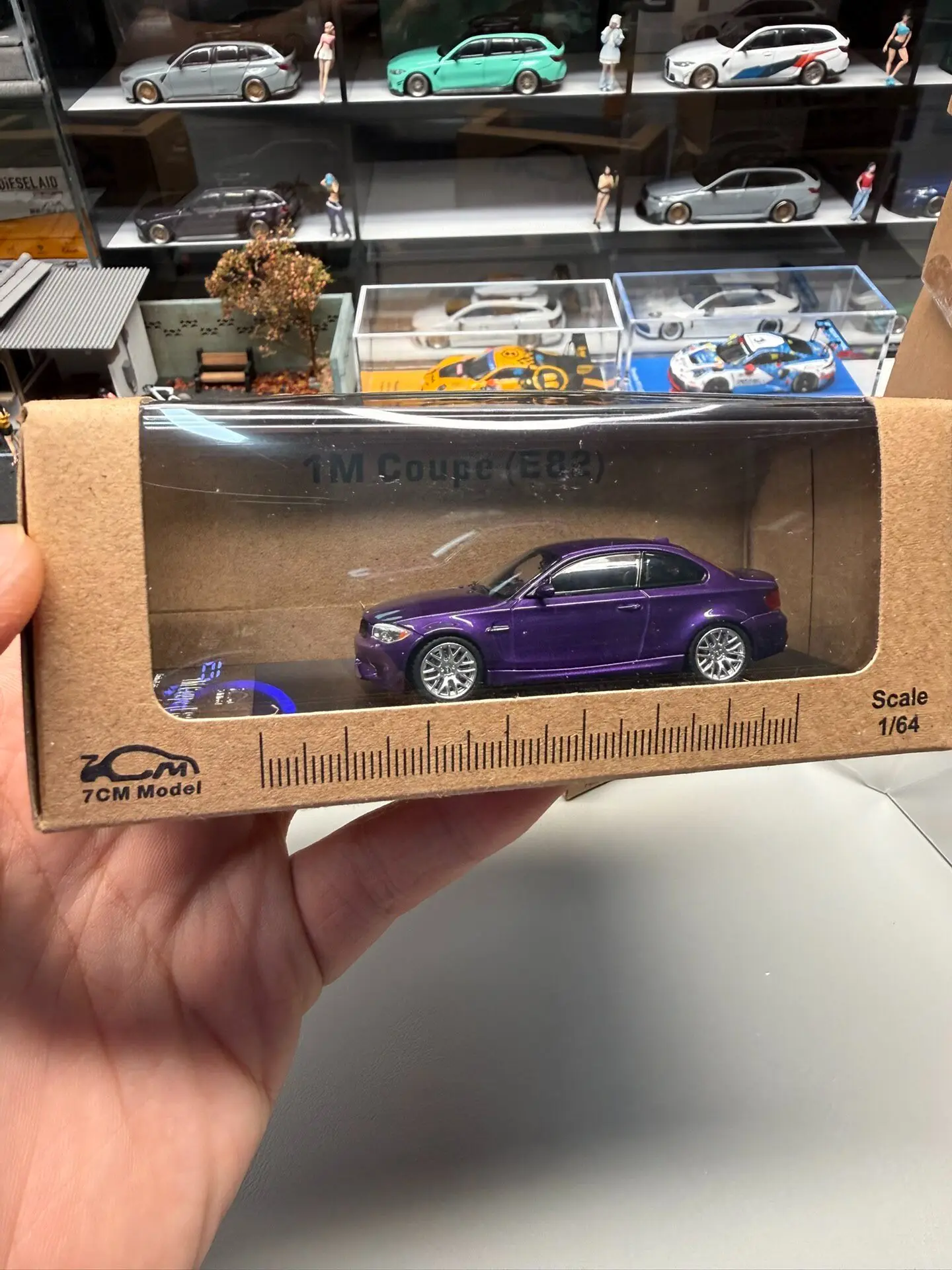 Diecast 1:64 Scale BMW 1M Coupe E82 Purple Alloy Car Model