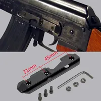 Tactical AK47 Steel Dovetail Side Plate Milled Stamped Receivers Accepts AK Side Rail Scope Mount Ruger 10/22 Mossberg 500